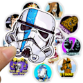 Pikkukuva 2 / 5: 50 kpl Star Wars -tarroja Kannettavan tietokoneen tarra Vedenpitävä vinyylitarra Autotarra Moottoripyörä Polkupyörä Matkatavaratarrat Graffititarrat Rullalautatarra