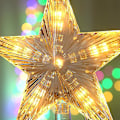 Miniatyrbild 3 av 5: Julgrans Topp Med 10 LED-lampor Batteridriven - Varmvit Upplyst Julgrans Topp - Stjärna Julgrans Topp