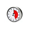 Miniatyrbillede 1 af 4: Magnetisk mekanisk køkkentimer - 60 minutters nedtælling visuel tidsstyringsværktøj til madlavning, dampning, grill (sort) til børn, lærere og voksne