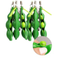 Miniatyrbilde 1 av 5: 6 stk Fidget-leketøysett, Edamame nøkkelring Squeeze-a-bean Soy Edamam