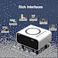 Miniatyrbild 5 av 5: 4K-projektor - 7500 lumen, 1080p, 3D LED, Mini WiFi, Hemmabio - Svart