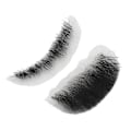 Miniatyrbillede 7 af 8: Falsk Skæg med Høj Simulation, Limrenser, Genanvendeligt Sort Kostume Mustache til Optræden 0.2