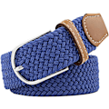 Miniatyrbild 1 av 5: Flerfärgade elastiska vävda bälten Casual flätat stretchbält Grain Blue