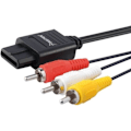 Miniatyrbilde 1 av 2: INSTEN® 1,8 m kompositt lyd- og videokabel for TV-konsoll Super Nintendo SNES / Nintendo 64 N64 / GameCube NGC