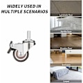 Miniatyrbillede 5 af 5: XVX Sæt med 4 små møbelhjul - 25 mm - Blød gummi TPE - M6 x 15 mm - Gevind (2 dele med bremse) (25 mm)