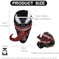 Miniatyrbillede 3 af 5: Venom Maske Latex Maske Cosplay Lang Tunge Cosplay Julefilm