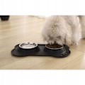 Miniatyrbilde 7 av 8: Dobbelskål for Hund og Katt - 2 x 450 ml black 610