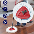 Pikkukuva 5 / 5: Spinnmopp-ersättningsskiva för Vileda-mopp, triangulär snurrmopphuvudskiva för Vileda EasyWring-mopp - Plastfodralskivfodral Del