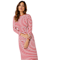 Pikkukuva 3 / 3: Principles Naisten Raidalliset Jersey Midi-mekko 12 UK Punainen 12 UK Red