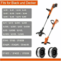 Miniatyrbilde 3 av 4: Nylon spole reservedel for Black and Decker A6481 A6485 AF-100 trimmer (linelengde 9,1 m diameter ⌀ 1,65 mm) (Black & Decker AF-100, 4 stykker)