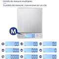 Miniatyrbilde 3 av 4: Digital kjøkkenvekt USB oppladbar 3kg/0.1g Digital Baking