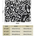 Miniatyrbilde 3 av 5: Krom og svart leopardgepard Dyrekastfilt Myk flanellfleece Varm teppe for sofa, seng, sofa, stol, kontor, reiser, camping-r 50x40in 125x100cm
