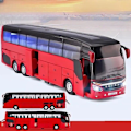Pikkukuva 1 / 5: 1/32 Setra Lyxig Buss Leksaksbil Diecast Miniatyrmodell Pull Back Ljud & Ljus Pedagogisk Samling Present Till Pojke Barn Red