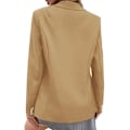 Miniatyrbilde 3 av 4: Kvinners Blazer med En Knapp Kåpe Langærmet Jakke Business Casual Slim Fit Yttertøy Khaki Khaki M