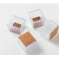 Miniatyrbilde 1 av 4: 10 ST Silikonstolsmössa Cap Fyrkantigt Bordsben Filtskydd anti-scratch Trägolvskydd Cl