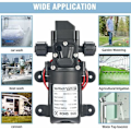 Pikkukuva 2 / 5: RV Vedenpumppu 12V DC 12V 60W 130FT 6L/min Korkeapaine Vedenpumppu Kalvo Primer Pumppu RV Vedenpumppu (Jännite: 12V)