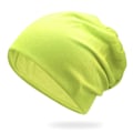 Miniatyrbillede 1 af 6: Kvinde Mænd Smart Hue Tynd Hip-hop Blød Stræk Slouchy Skull Cap N fluorescence yellow