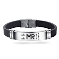 Miniatyrbillede 1 af 6: Fodboldklub Sport Silikonearmbånd Rustfrit Stål Justerbart Armbånd*2stk- Perfet-FA3- Marco Reus