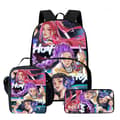 K-Pop Demon Hunter Ryggsekk Skulderveske Matboks Penal Skolesekk-XF33- 3PCWKH008