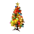 Miniatyrbilde 1 av 4: Mini kunstig juletre Borddekorasjon med LED-lys BD