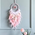 Miniatyrbillede 1 af 5: Drømmefanger, rosa livets træ drømmefanger vægdekoration med-FA6-