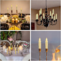 Miniatyrbillede 8 af 8: 10 stk LED-batteridrevne koniske julelys med fjernbetjening til hjemmet - Medium Medium – 10 st Medium \u2013 10 st