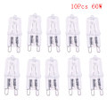 Miniatyrbilde 1 av 5: 10 stk G9-stift Halogen 120V 25W 40W 60W Pære JCD G9 60W