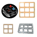 Miniatyrbild 2 av 2: Switch Tester Base Transparent akrylplatta för Cherry Mx Switch Storage Display Board Tester Base