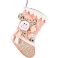Miniatyrbillede 2 af 5: 41,9 cm 3D glitter jule sokker elg dukke julegavepose