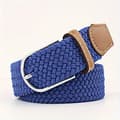 Herre lærredsbælte med elastisk strækbar talje, kongeblå Average Size Royal Blue
