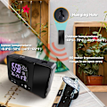 Miniatyrbillede 3 af 4: Digital Projektionsväckarklocka, Inomhus- och Utomhustemperatur