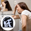 Miniatyrbild 4 av 5: 5 minuters toalett sandtimer, sandklocka med rolig design