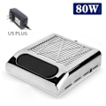 Miniatyrbild 5 av 11: Nageldammsamlare Fläkt Dammsugare Manikyr Verktygsmaskiner Med Filter Stark Power Nail Art Tool Nageldammsugare EU Plug white