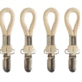 Miniatyrbilde 1 av 5: 4 stk. Håndkleklemme Håndkleholder BEIGE beige