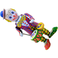 Miniatyrbilde 1 av 4: Retro Opptrekkbar Leketøy Tinplate Toy Circus Clown Robot Tromming