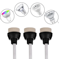 Miniatyrbilde 4 av 5: GU10 Keramiske sokkler: 15CM/10MM kvalitets silikonkabel GU10 sokkel, GU10 kontaktlampe for GU10 glødelampe 0-250V, 3A Keramiske GU10 sokkler-12st