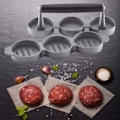 Miniatyrbild 4 av 5: 3 mini hamburgarebiffar för läcker hamburgare grill, köttpress