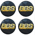 Pikkukuva 4 / 4: BBS Pyöränkeskiömerkit Emblem 4-pakkaus 65mm BBS Auton Kapselin Logo Badge Tarra Auto Pyöränkeskiömerkki Navan Emblem