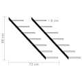 Miniatyrbilde 6 av 6: vidaXL Veggmontert vinstativ for 14 flasker, 2 stk, svart metall black 4100