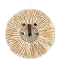 Miniatyrbild 2 av 3: Vävda trådtecknade L-ion Tiger Macrame Tassel Huvud Vägg Hängande Dekor 19,6 tum Style 5
