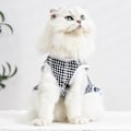 Miniatyrbild 3 av 7: Husdjurskläder Vår & Sommar Kattkläder Spets Tartan Kjol Tartan Skirt - Blå och Vit Rutig Tartan skirt-blue and white plaid XXL