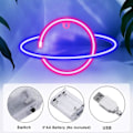 Pikkukuva 3 / 5: Planeetta Neon-kyltit Led Yövalo Neonvalo USB qd paras