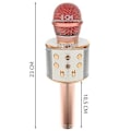 Miniatyrbillede 4 af 8: Karaoke mikrofon med højttaler og Bluetooth pink 320