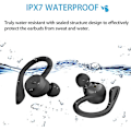 Pikkukuva 3 / 5: 20 tunnin toistoaika Uinti Vedenpitävät Bluetooth-kuulokkeet Dual Wear Langattomat urheilukuulokkeet Tws Ipx7 -kuulokkeet Stereo black