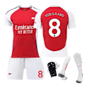 Miniatyrbillede 2 af 5: 24-25 Arsenal Hjemmebanetrøje 7 Saka 8 Odegaard Børn Voksen Sæt - Fodboldtrøje - Nr. 7 med Strømper + Beskyttelsesudstyr S(165-170cm)