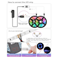 Miniatyrbillede 6 af 10: 5M - 44-tasters Bluetooth LED-stribe - APP-styring MultiC multicolor 5m smd5050 bluetooth led strip 18LED