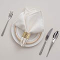 Miniatyrbillede 3 af 5: 100 stk. servietringe, guld servietringe spænder til borddekorationer, bryllup, middag, fest