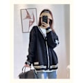 Pikkukuva 2 / 3: Taylor Swift Star Folklore Cardigan Tähti Brodeerat Oversized Napit Ylös-Paita Musta Black S
