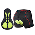 Miniatyrbillede 1 af 5: Polstrede cykelshorts Cykelundertøj 5d Åndbare bukser Shorts Mtb Dame Herre Blå Sort-FA3- Blue  Black M