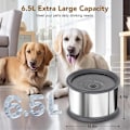 Miniatyrbillede 3 af 5: 6,5L Vandbeholder til Hunde, 1,6 Gallon, Ekstra Stor Kapacitet, Spildfri, Rustfrit Stål